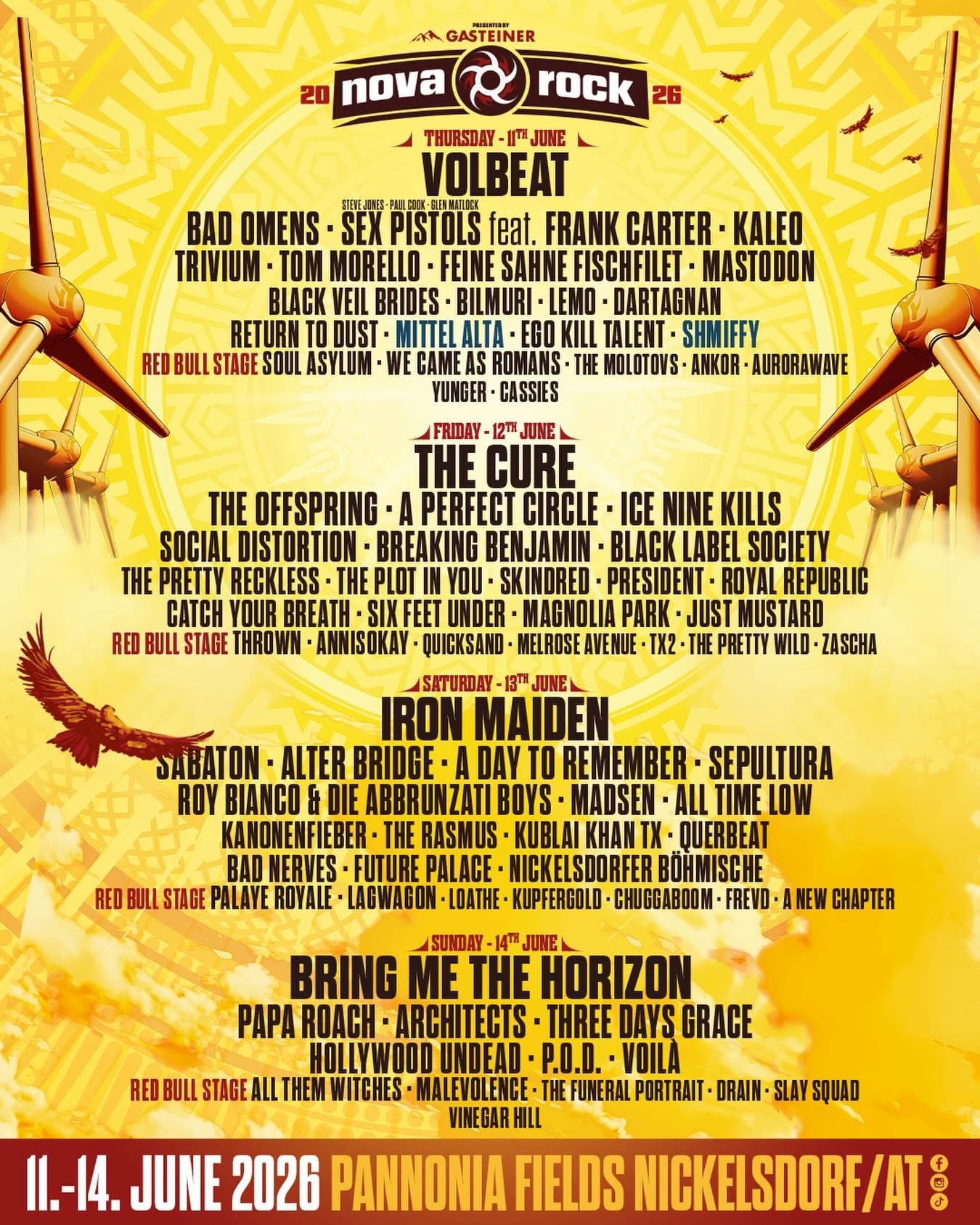 Nova Rock 2026 festival artwork